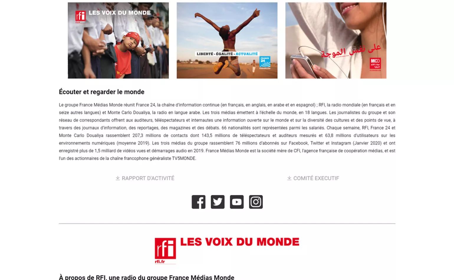 Notre solution digitale pour France MEDIA MONDE Actency